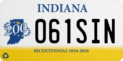 IN license plate 061SIN