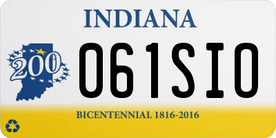 IN license plate 061SIO