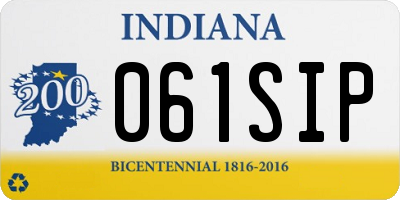 IN license plate 061SIP