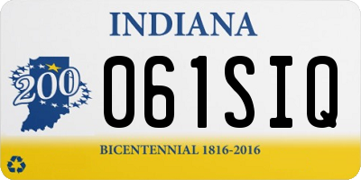 IN license plate 061SIQ
