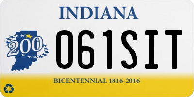 IN license plate 061SIT