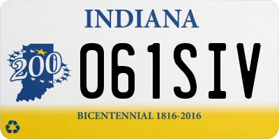 IN license plate 061SIV
