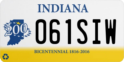 IN license plate 061SIW