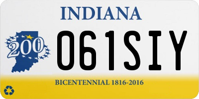 IN license plate 061SIY