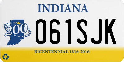 IN license plate 061SJK