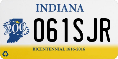 IN license plate 061SJR