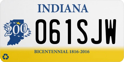 IN license plate 061SJW