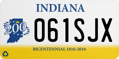 IN license plate 061SJX