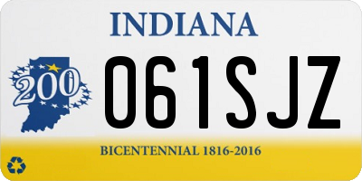 IN license plate 061SJZ
