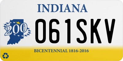 IN license plate 061SKV