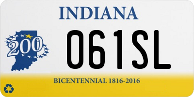 IN license plate 061SL