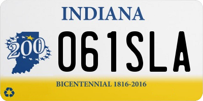 IN license plate 061SLA