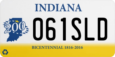 IN license plate 061SLD