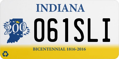 IN license plate 061SLI