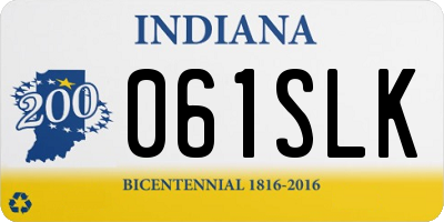 IN license plate 061SLK