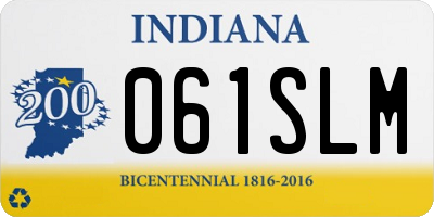 IN license plate 061SLM
