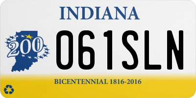 IN license plate 061SLN