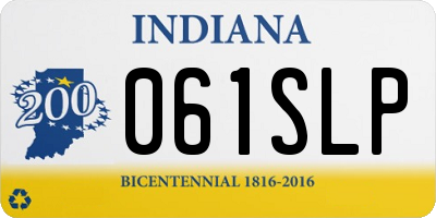IN license plate 061SLP
