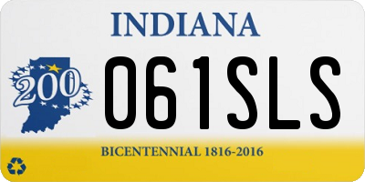 IN license plate 061SLS