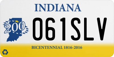 IN license plate 061SLV