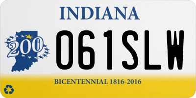IN license plate 061SLW
