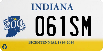 IN license plate 061SM