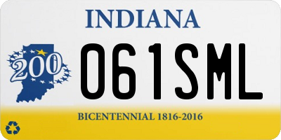 IN license plate 061SML