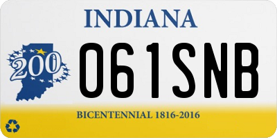 IN license plate 061SNB
