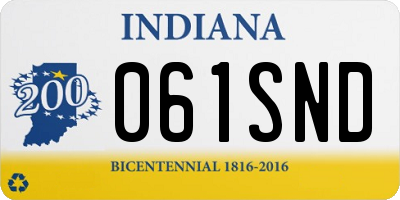 IN license plate 061SND