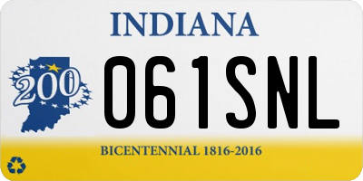 IN license plate 061SNL