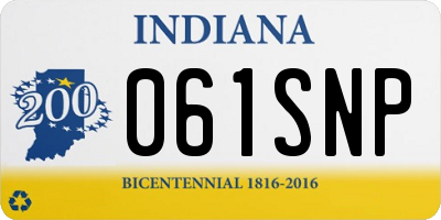 IN license plate 061SNP
