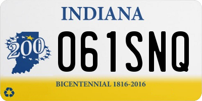 IN license plate 061SNQ