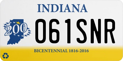 IN license plate 061SNR