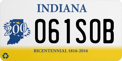 IN license plate 061SOB