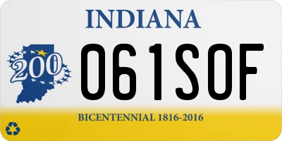 IN license plate 061SOF