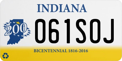 IN license plate 061SOJ