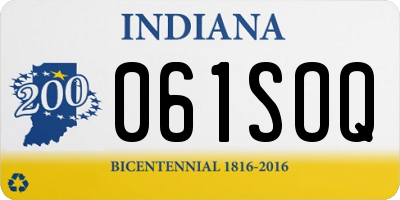 IN license plate 061SOQ