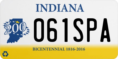 IN license plate 061SPA
