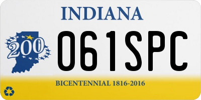 IN license plate 061SPC