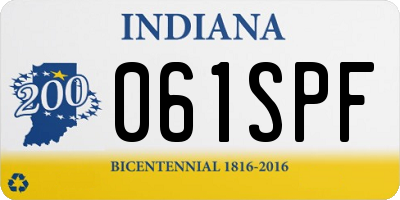 IN license plate 061SPF