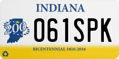 IN license plate 061SPK