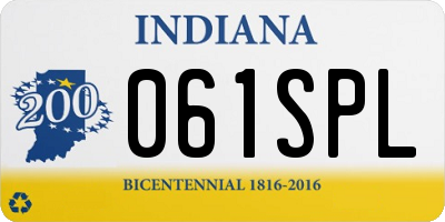 IN license plate 061SPL