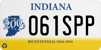 IN license plate 061SPP