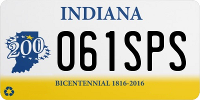 IN license plate 061SPS