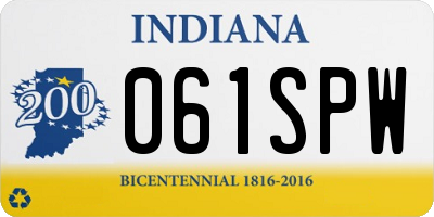 IN license plate 061SPW