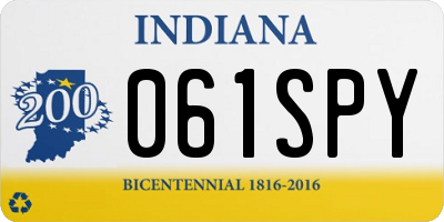 IN license plate 061SPY