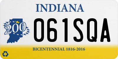 IN license plate 061SQA