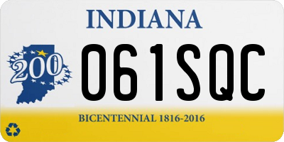 IN license plate 061SQC