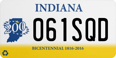 IN license plate 061SQD