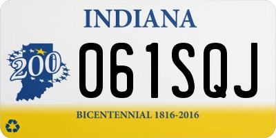 IN license plate 061SQJ